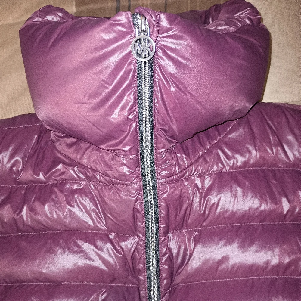 Michael Kors Maroon Down Puffer Jacket 2XL